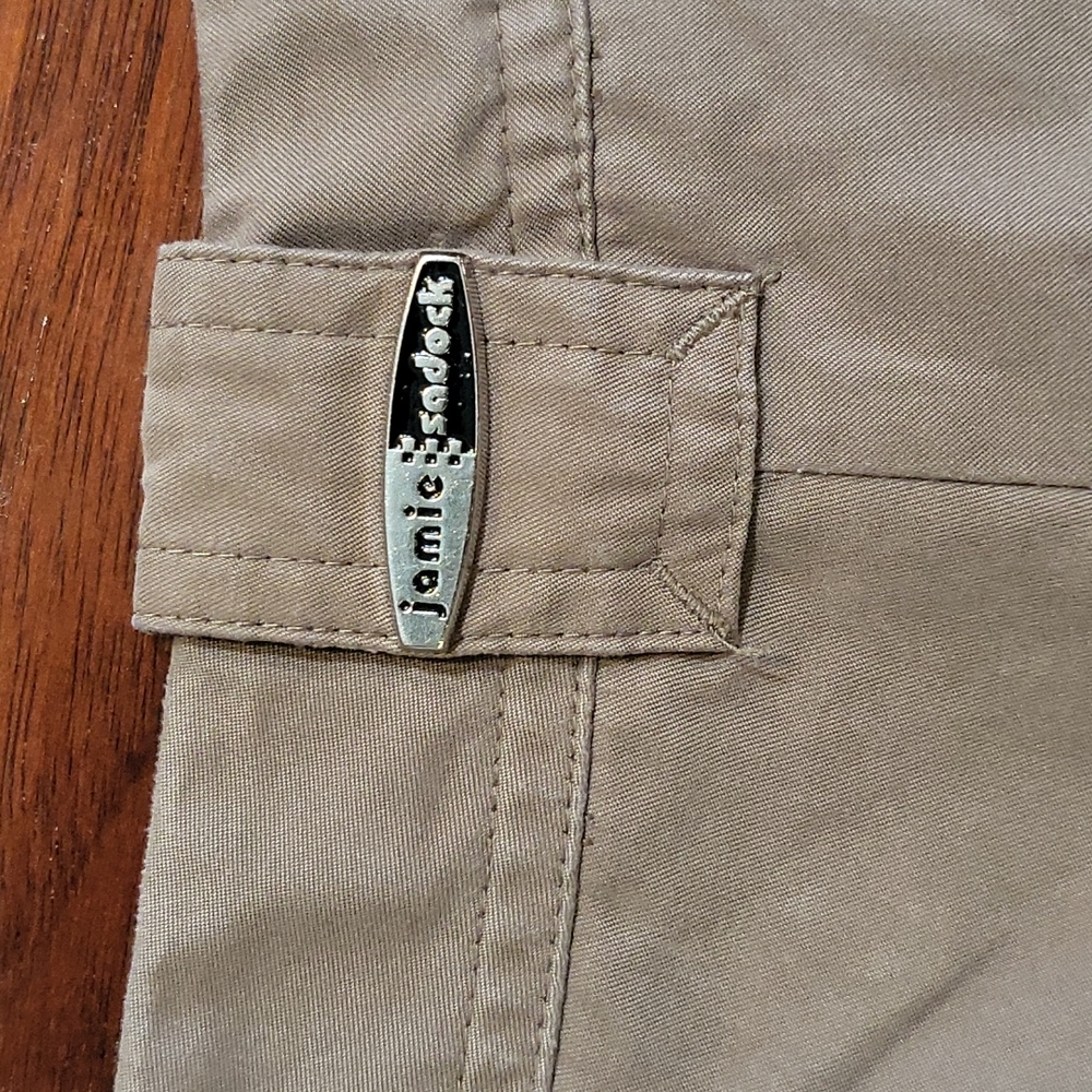 Jamie Sadock golf Capri pants Size 8 Brown Faux Suede - Picture 4 of 8